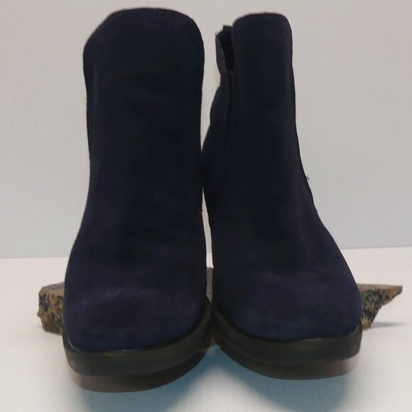 Women's Bos&Co Belfield blue ankle block heel boot suede sz 8/8.5 - Picture 5 of 11
